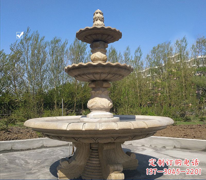 广州九龙浴太子喷泉石雕
