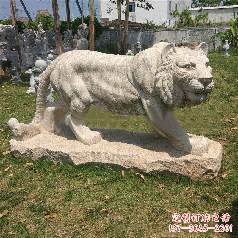 广州中领雕塑推出老虎石雕艺术品,这是一种以花…
