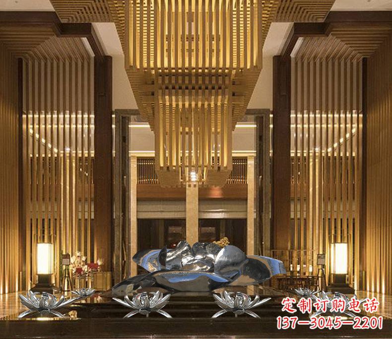 广州专业定制莲花不锈钢雕塑