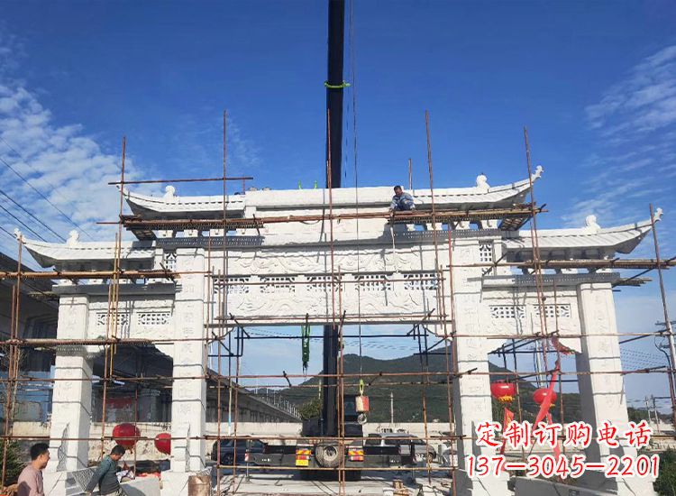 广州临夏石雕牌坊雕刻