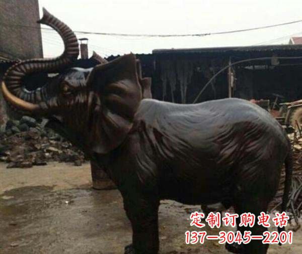 广州精致细腻的大象铜雕