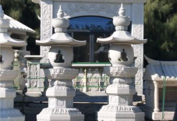 广州汉白玉公园灯笼雕塑