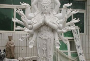 广州汉白玉千手观音雕塑，精致细腻，深具宗教意义
