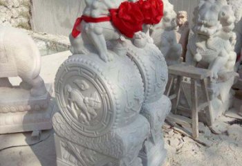 广州汉白玉狮子门口镇宅精致雕塑
