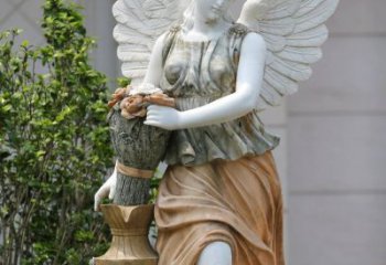 广州精致高雅的汉白玉天使雕塑