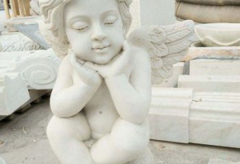 广州汉白玉小天使西方儿童石雕，让孩子们拥有属于自己的天使