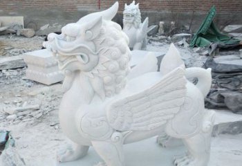 广州品质卓越的汉白玉独角兽雕塑