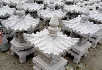 广州汉白玉灯笼雕塑是由中领雕塑定制的一种华丽…