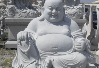 广州精美高雅的汉白玉弥勒佛雕像