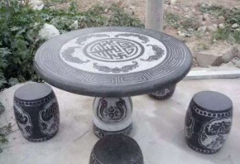 广州艺术化的室外石桌凳雕塑