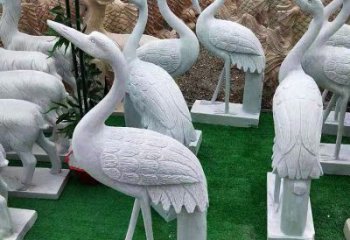 广州花岗岩仙鹤雕塑，给您的家增添浓浓的古典风情