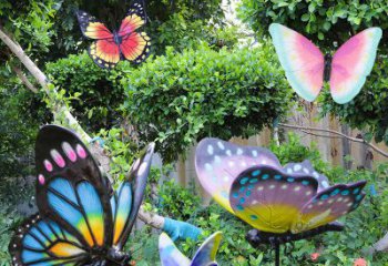 广州花园玻璃钢仿真蝴蝶雕塑