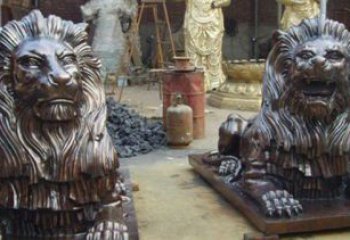 广州汇丰铜狮子雕塑，令人叹为观止