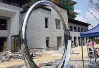 广州镜面圆环不锈钢雕塑112