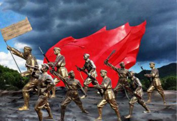 广州纪念伟大革命先烈的红军雕塑
