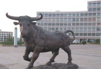 广州老牛动物广场铜雕，专业定制精美动物雕塑