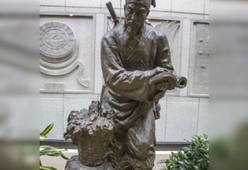 广州中领雕塑自主研发了高雅李时珍铜雕，它以历…