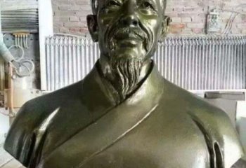 广州李时珍头像铜雕，为纪念传奇祖国医学家