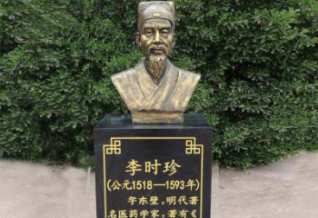 广州高贵典雅的李时珍肖像铜雕