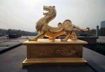 广州引领神兽，虎魂鎏金铜雕