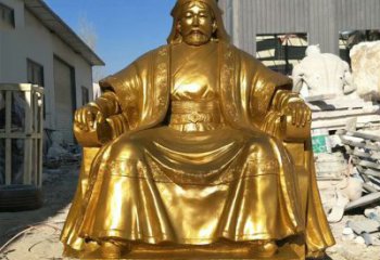 广州精美鎏金成吉思汗雕像，铸就历史精神