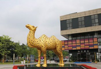 广州闪亮可爱的不锈钢骆驼雕塑