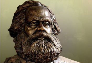 广州马克思主义创始人铸铜头像雕塑