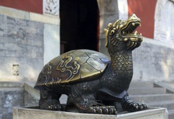 广州弥勒佛坐赑屃雕塑-寺庙大门神兽动物雕塑