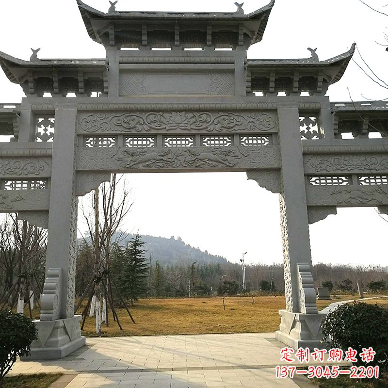 广州农村石雕牌坊