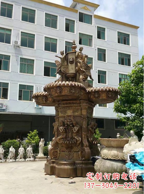 广州欣赏动态的铜喷泉雕塑