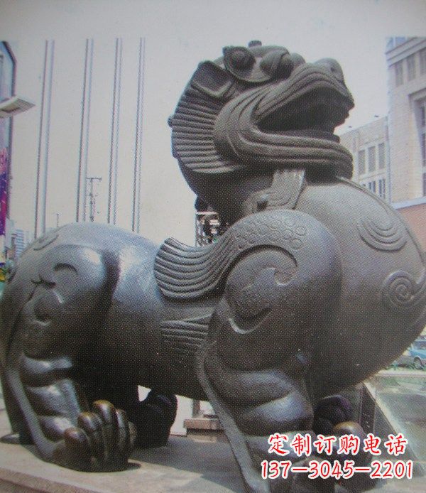 广州中领雕塑:精致貔貅古代神兽铜雕