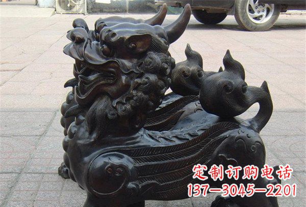 广州象征保护,美轮美奂的貔貅辟邪神兽铜雕