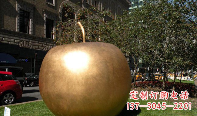 广州苹果城市景观铜雕