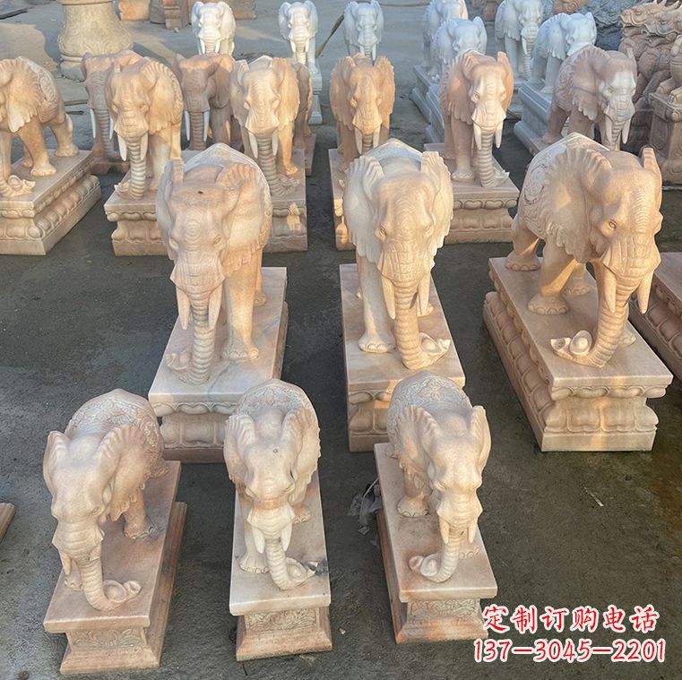 广州翘鼻大象石雕