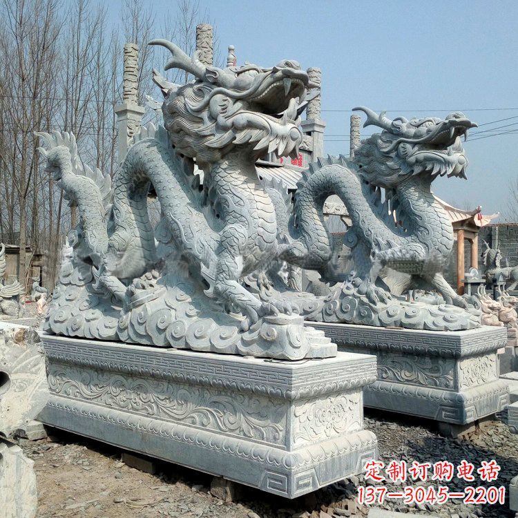 广州传统工艺青石龙雕塑