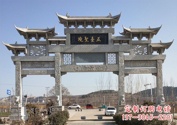 广州青石牌坊雕塑:精美瑰丽古朴简洁