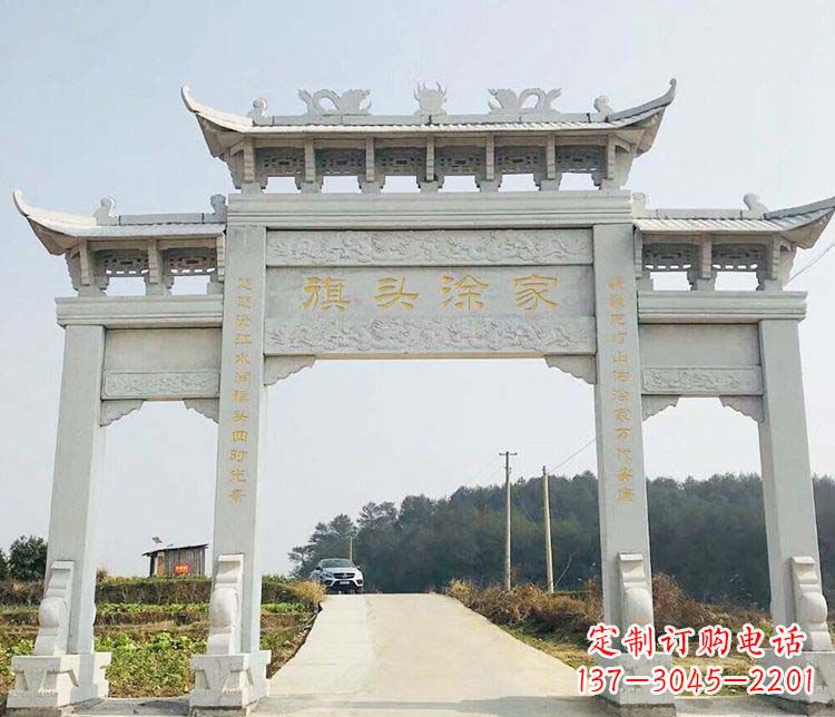 广州三门牌坊石雕——精美雕塑,缔造传承