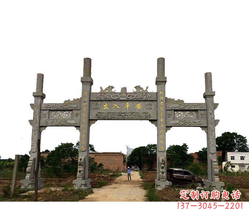 广州三门石牌坊石雕_1