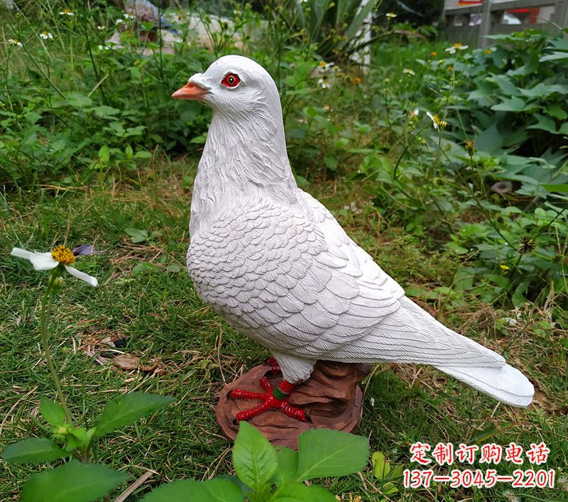 广州为和平献芳礼：精美少女与和平鸽雕塑