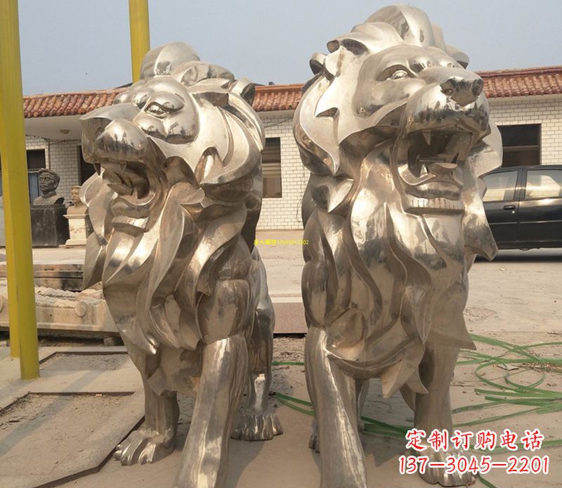 广州狮子雕塑不锈钢