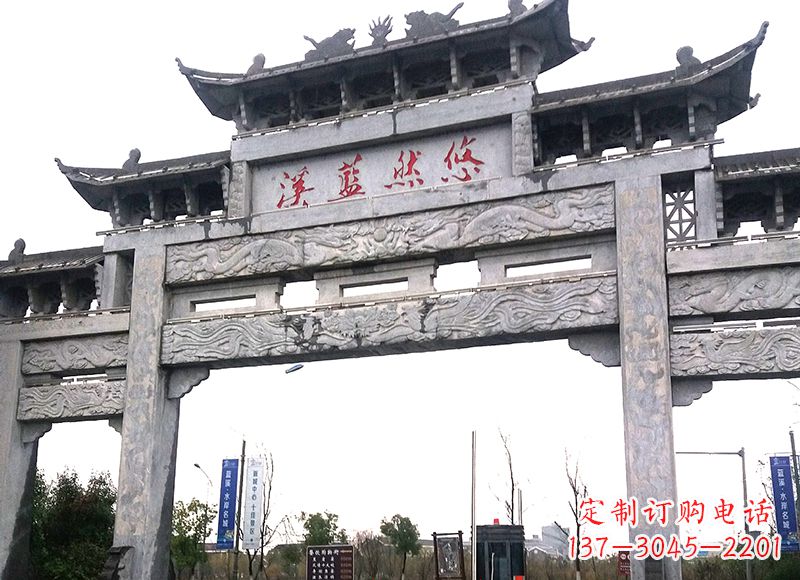 广州石雕仿古建筑牌坊
