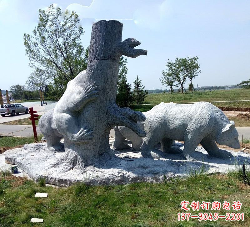 广州欧洲风格狗熊公园雕塑