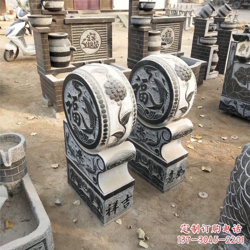 广州石雕青石门墩雕塑