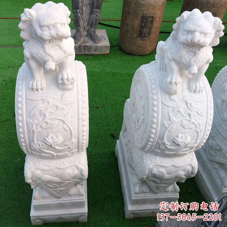 广州石雕青石貔貅门墩雕塑