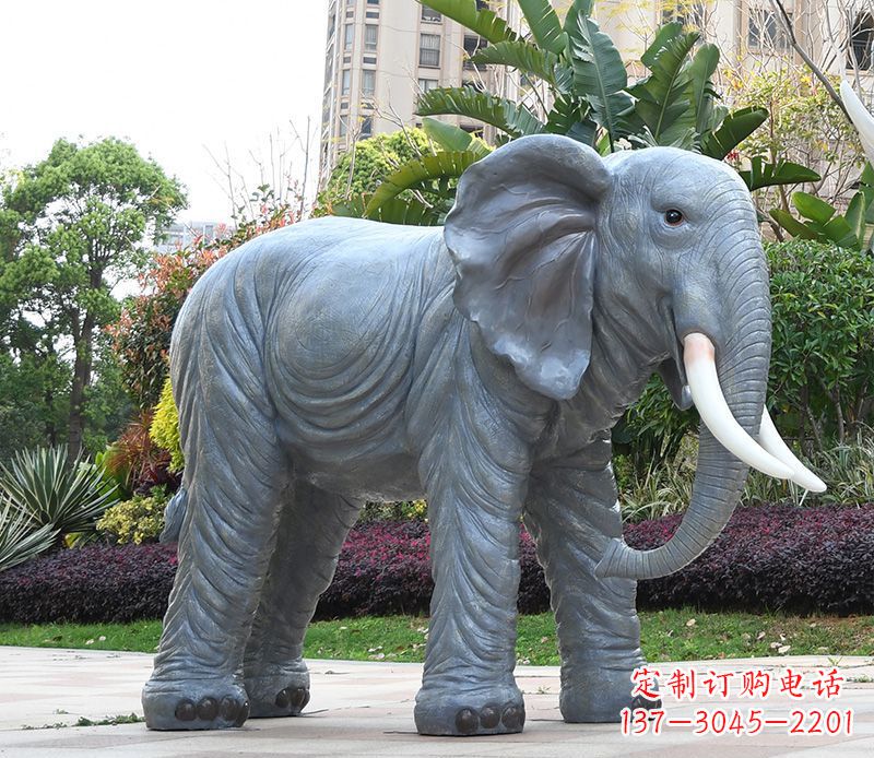 广州石雕小区动物大象