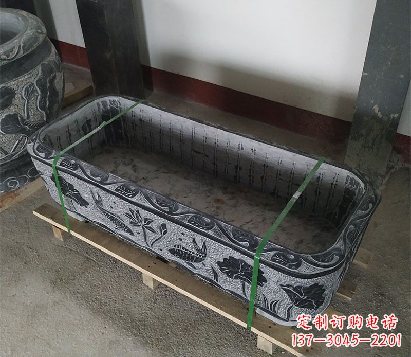 广州石浮雕鱼缸仿古鱼缸石雕