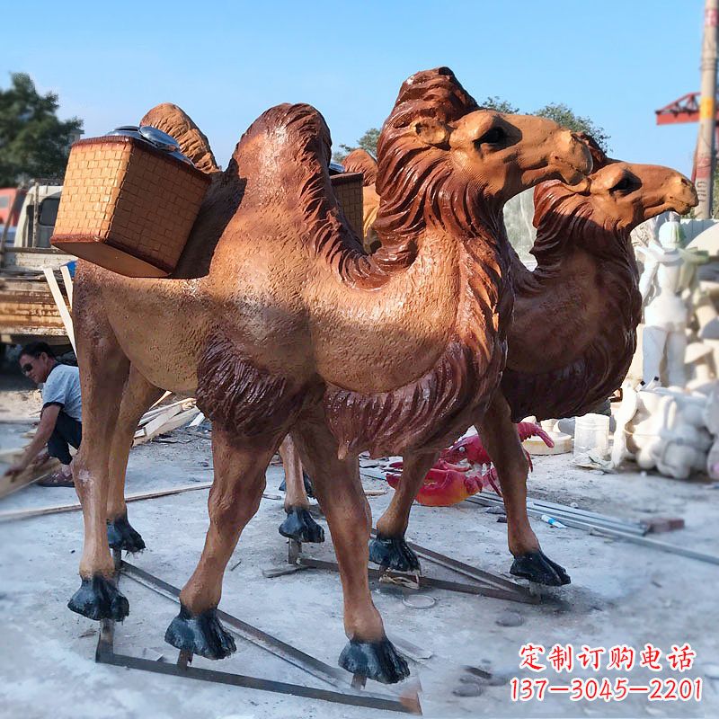 广州丝绸之路仿真骆驼雕塑