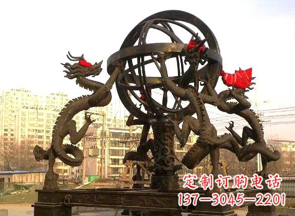 广州四龙戏珠城市景观铜雕