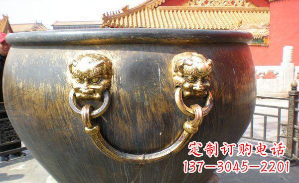 广州寺庙水缸铜雕 (3)