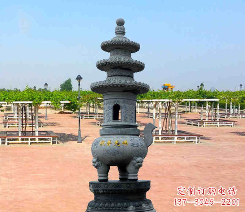广州寺庙塔铜雕香炉
